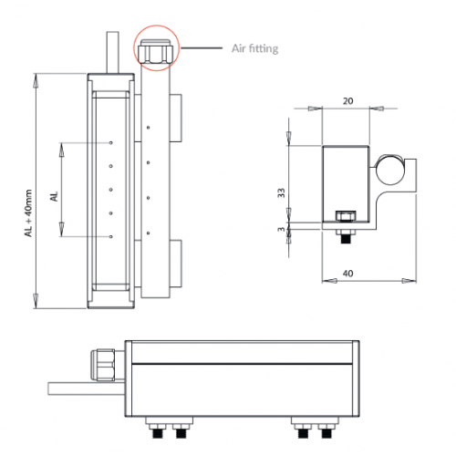 Ionizačná lišta Fraser antistatic 1250AIR 300mm